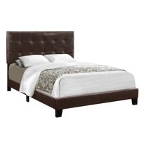 Newboti Bed, Full Size, Bedroom, Upholstered, Brown Leather Look, Transitional 0506491283421129