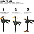 thumbnail image 6 of 4-Pack 6-Inch Quick-Release Bar Clamps & Spreaders – Heavy Duty Trigger Clamp for Woodworking, DIY & Repairs, 6 of 8