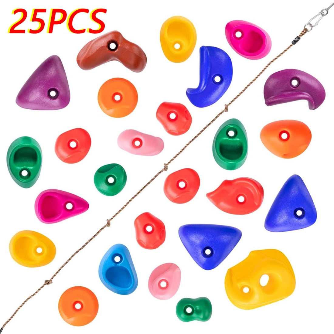 Sets of 25 Multi-Colored Kids&Adults Large Rock Climbing Holds Climbing Rocks 