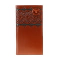 thumbnail image 3 of Hooey Mens Embossed Aztec Leather Rodeo Checkbook Wallet (Chestnut/Aztec), 3 of 3