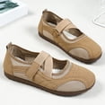 thumbnail image 6 of longantii Wide Toe Box Flats Shoes Breathable Mesh Panel Mary Jane Shoes Non Slip Flats Sneakers Footwear Walking Shoes Casual Comfortable Loafers 2026 Khaki, 6 of 6