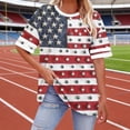 thumbnail image 3 of Yourumao Independence Day T Shirts for Women Short Sleeve Plus Size Tops with American Flag Printr T Casual Loose Fit for Patriotic Outdoor, 3 of 6