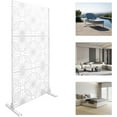 thumbnail image 5 of YIYIBYUS 3 Ft W X 6 Ft H Outdoor Privacy Fence Screen and Panels, Decorative Fence Panels, Metal Fence Privacy Screens for Patio, Garden, Balcony, Porch Black (White-Flower Shape), YLYOR5E6WDZJ8-RG, 5 of 9