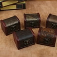 thumbnail image 6 of Supvox 2Pcs Small Wooden Jewelry Box Dark Brown Trinket Organizer for Drawer, 6 of 7