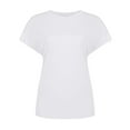 thumbnail image 6 of XUELUO Boho Tops For Women Summer Solid Color Round Neck Short Sleeve Loose Fit Casual Elegant Shirts For Women T Shirts SportswearL, 6 of 7
