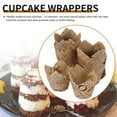 thumbnail image 4 of 150 Pcs Tulip Cupcake Liners Baking Cups Muffin Liner Grease-Proof Paper Cupcake Wrappers for Wedding, Birthday Party,150 x tulip baking cups,brown, 4 of 10