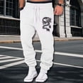thumbnail image 2 of XINPING Khaki Pants for Men 32x34 Slim Fit Daily Casual Pants Elastic Waist Drawstring Pants Y2k Wide Leg Pants with Pockets, 2 of 6