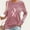 Hot Pink, variant on EchfiProm Long Sleeve Tops for Women Breast Cancer Pullover Crew Neck Relaxed Fit Beige Casual Womens T-Shirt