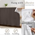 thumbnail image 6 of Dark Brown Line Striped Cabinet Curtains 35"W x 35"L, Farmhouse Brown Stripes Sink Skirt for Bathroom Vanity Kitchen Self Adhesive, Dust-Proof Privacy Curtain for Shelves Closet Laundry Room Pantry, 6 of 9