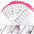 thumbnail image 4 of Visland 12 Pcs Nail Art Training Card Reusable Nail Design Practice Sheet Women Beginner Fingernail Pattern Template Exercise Book Manicure Coloring Drawing Practice Tools, 4 of 8