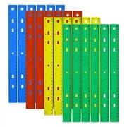 24 Pack of Bulk Wholesale Plastic 12"L Metric Rulers in Red, Yellow, Blue and Green - 24 Count of Plastic 12"L Metric Rulers