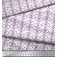 thumbnail image 3 of Soimoi Purple polyester Crepe Fabric Filigree Damask Printed Craft Fabric by the Yard 42 Inch Wide, 3 of 3