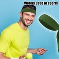thumbnail image 6 of Unique Bargains 2 Pcs Adjustable Nonslip Sweat Wicking Tennis Tie Headband Sweatband for Men Women Green, 6 of 6