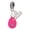 Hot Pink, variant on Silver Plated Light Blue Easter Egg with Multicolored Crystal Dots - Rope Charm Bead Dangle with Mini 2026