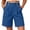 Blue, variant on Cargo Bermuda Shorts for Women Summer Elegant Casual Elastic High Waist Wide Leg Formal Dress Work Shorts with Multi-Pockets Blue XXL