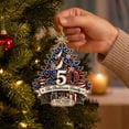 thumbnail image 6 of 250th Anniversary Patriotic Christmas Ornaments, USA Flag Tree Snowflake Snow Globe Holiday Tree Hanging Decor, Commemorative, 6 of 6