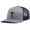 Heather Grey/Black, variant on Mens Christian Hat Brush Cross Embroidered Mesh Back Trucker Hat, Royal/White