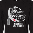thumbnail image 4 of Inktastic Diabetes Awareness Brave and Strong Long Sleeve T-Shirt, 4 of 5