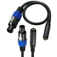thumbnail image 4 of CIYISON Speakon Male Connector to 6.35mm 1/4" TS Female Plug Speaker Cable Wire Audio, 4 of 7