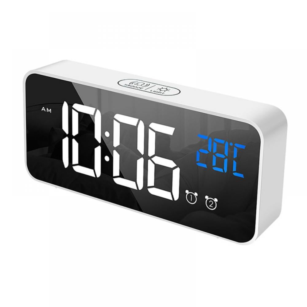 Travelling Alarm LED Clock with Thermometer for kids bedroom and home office 