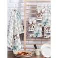 thumbnail image 2 of Easter Bunny Kitchen Dish Towels for Drying Dishes Set of 3, Eucalyptus Leaves Rabbit Flowers Grey Plaid Waffle Weave Microfiber Hand Tea Bathroom Towels Quick Dry & Absorbent Towel 15.7x23.6, 2 of 7