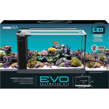 Fluval EVO V Saltwater Aquarium Kit, 5-Gallon
