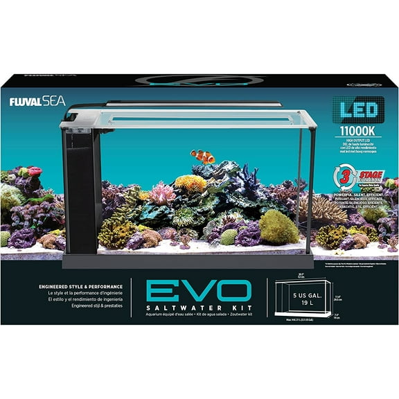 Fluval EVO V Saltwater Aquarium Kit, 5-Gallon