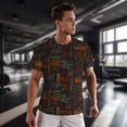 thumbnail image 3 of Wukai Polynesian Turtles Print Men's Short-Sleeved Mesh T-Shirt,Quick-Dry Short Sleeve Workout T-Shirt-XX-Large, 3 of 8