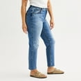 thumbnail image 3 of Women's Sonoma Goods For Life® High Rise Curvy Straight Jeans Color: Black Wash Size: 12 AVG/REG, 3 of 4