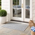 thumbnail image 5 of SAFAVIEH Courtyard Morven Chevron Stripes Indoor/Outdoor Area Rug, 4' x 5'7", Grey/Navy, 5 of 16