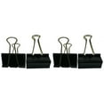 thumbnail image 4 of 24 pcs  25mm Binder Clip Office supplies stationery black metal paper clips financial Binder Clips For Daily Use（Black）, 4 of 5