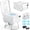 White, variant on Dry Flush Toilet – Waterless, Odorless, Self-Contained | Rechargeable Portable Toilet for RVs, Van, Boat, Tiny House, Off-Grid | Easier to Use Than Composting or Incinerator Toilets, White