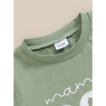 thumbnail image 6 of vera natura Toddler Boys Summer Outfits Letter Print Short Sleeve T-Shirt and Checkerboard Shorts Clothes Set, 6 of 8