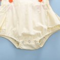 thumbnail image 4 of Gibobby Mameluco para niña Verano bordado estampado volante naranja sin mangas bebé niño Onesie bebé gateando ropa(Beige, 6-12 Meses), 4 of 4
