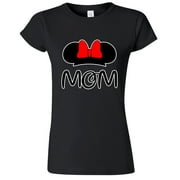 MOM Cartoon T-Shirt Minnie mouse Ears Printed Tee Color Black Small