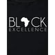 thumbnail image 2 of Stretchy Texture] Excellence" Graphic Black Tee for Women - Casual & Stylish Round Neck Short Sleeve T-Shirt with White Letter Print, 100% Polyester, Machine Washable - Perfect for Spring/Summer/Fall, 2 of 7