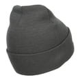 thumbnail image 3 of Bad Hair Day Embroidered Long Beanie - Dk Grey OSFM, 3 of 5