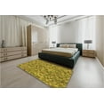 thumbnail image 4 of Ahgly Company Indoor Square Patterned Bee Yellow Area Rugs, 7' Square, 4 of 6