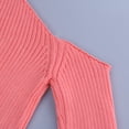 thumbnail image 6 of YueHuiYing Fashion Women Color Off Shoulder Long Sleeve Sweater Pullover Sweater Puff Blouse, 6 of 6