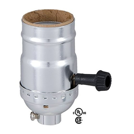 3 Way Med Base Lamp Socket With Nickel Finish Base Lamp Socket With Nickel Finish 3 Way Med By B P Com