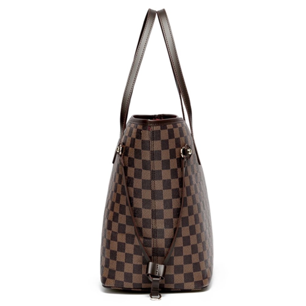 Sexy Dance Checkered Tote Shoulder Handbags Bag with inner pouch PU Vegan  Leather Backpack School Daypack For Women Girls Gifts 