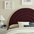 thumbnail image 3 of Modway Solana Arched Performance Velvet Queen Headboard in Mulberry, 3 of 7