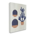 thumbnail image 3 of Stupell Industries Modern Cactus Trio Abstract Blue Cacti Potted, 36 x 48,Design by Daphne Polselli, 3 of 5
