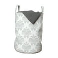 thumbnail image 1 of Abstract Laundry Bag, Rhythmic Flowers Leaves Minimalist Blossom on Plain Backdrop Illustration, Basket with Handles Drawstring Closure for Laundromats, 13" x 19", White and Pale Grey, by Ambesonne, 1 of 4
