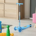 thumbnail image 2 of Blue 3 Wheel Kids Adjustable Scooter Big Wheels, 2 of 5