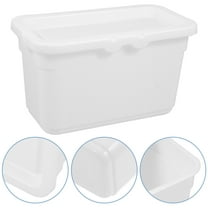 NIAIZEK Laundry Powder Container White Storage Box with Lid for Laundry Room and Dryer Sheet Holder