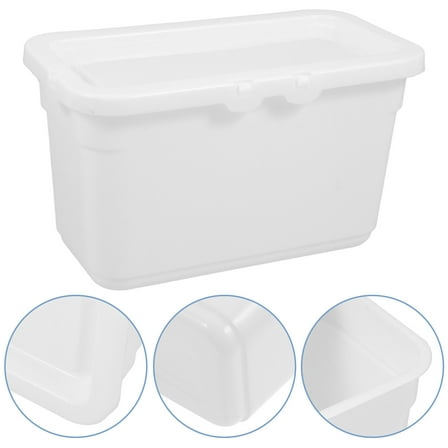 NIAIZEK Laundry Pod Organizer Storage Box White PP Material with Lid for Dryer Sheets and Laundry Room