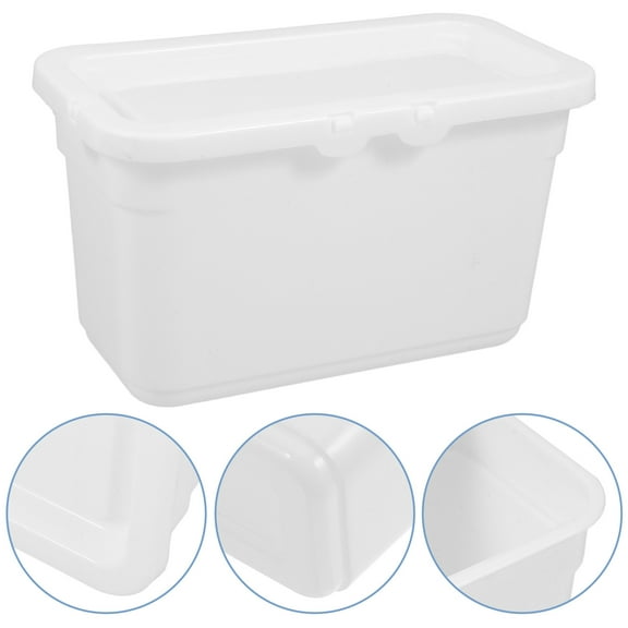 NIAIZEK Laundry Powder Container White Storage Box with Lid for Laundry Room and Dryer Sheet Holder