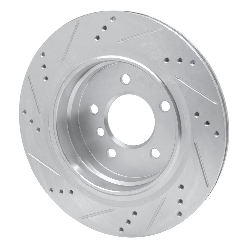 Dynamic Friction Company 631-31034D DFC Brake Rotor - Drilled And Slotted - Silver