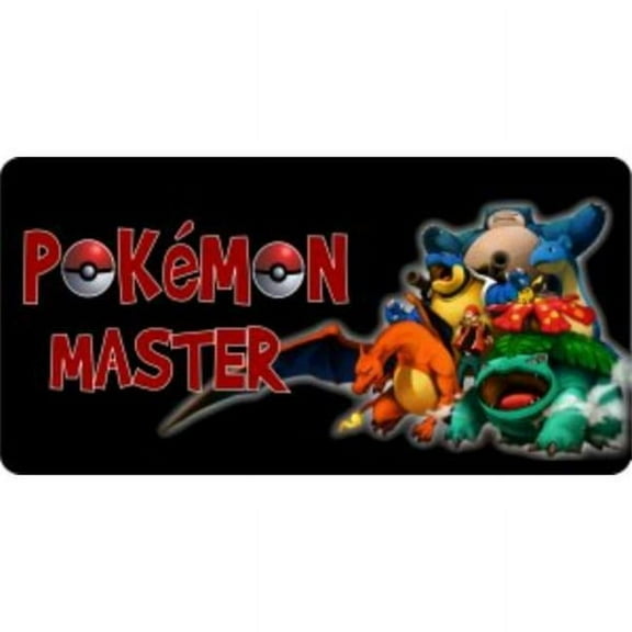 Pokemon Master Photo License Plate